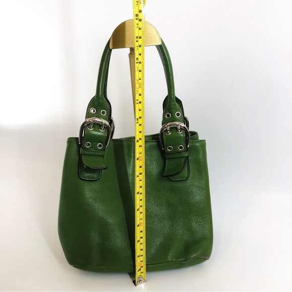 Tignanello Green Leather Perfect 10 French Tote - Picture 6 of 16